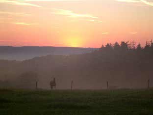 Sonnenaufgang auf dem Glasberg (September 2004)