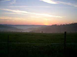Sonnenaufgang auf dem Glasberg (September 2004)